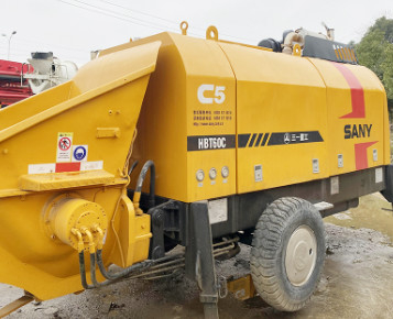 2019 پمپ بتن ثابت HBT60C 65m3/H با موتور دیزل